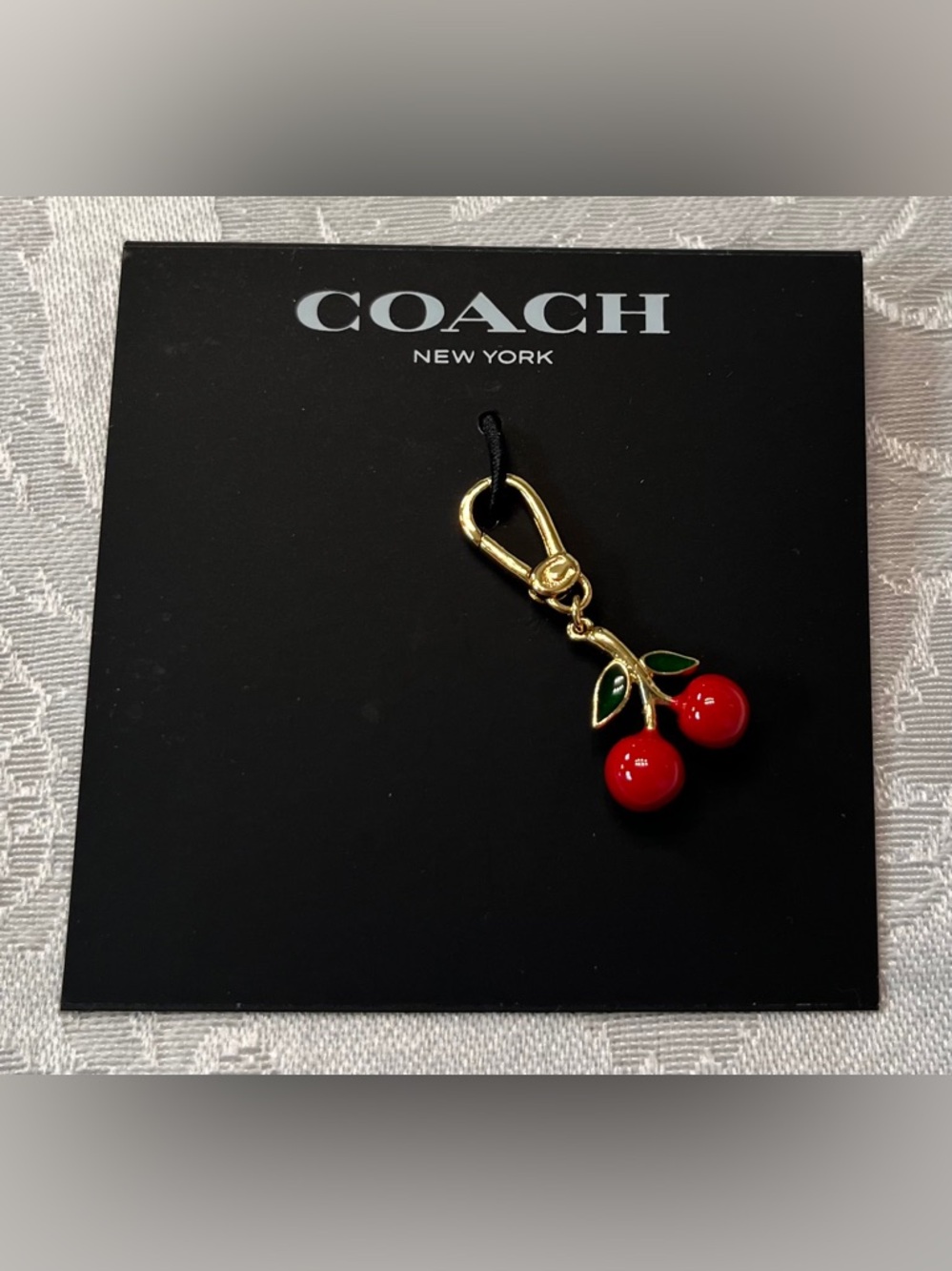 Coach Cherry Keychain Charm
